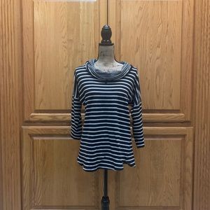 black and white striped sweater